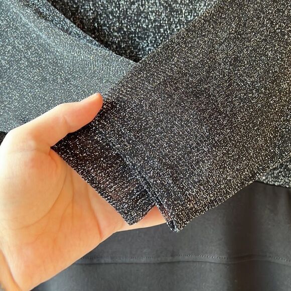 Cleo Silver and Black 3/4 Length Sleeve Dress Size 12 - Picture 8 of 15